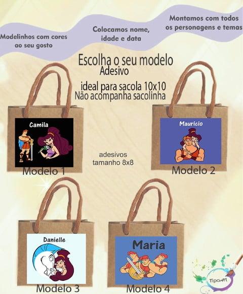 Adesivo 8x8 para Sacolinha-hercules