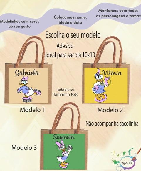 Adesivo 8x8 para Sacolinha-margarida