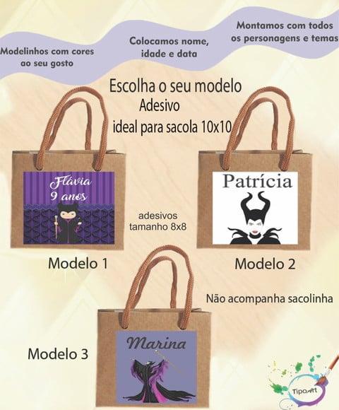 Adesivo 8x8 para Sacolinha-malevola