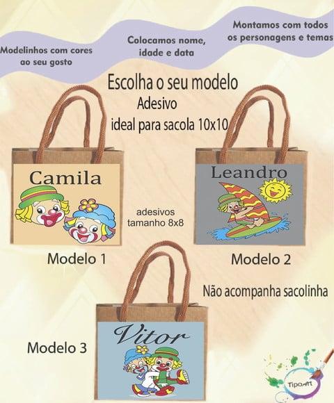 Adesivo 8x8 para Sacolinha-patati Patata