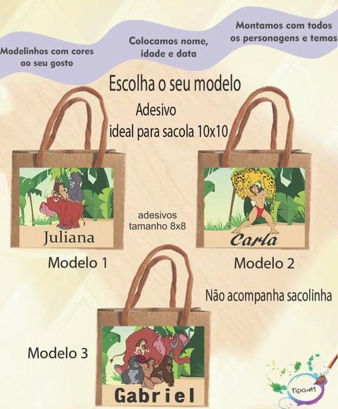 Adesivo 8x8 para Sacolinha-tarzan