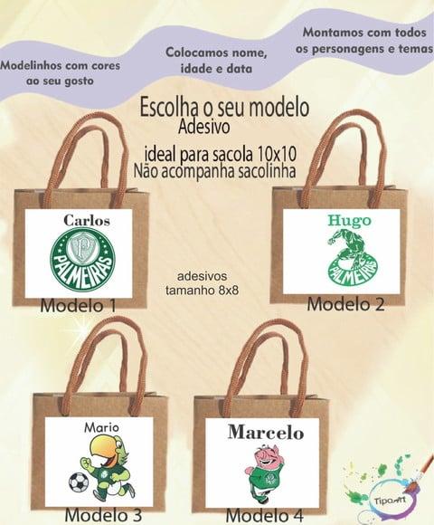 Adesivo 8x8 para Sacolinha-verdão