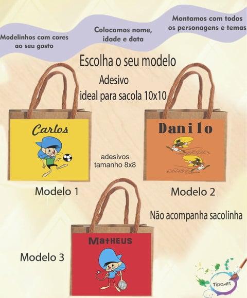 Adesivo 8x8 para Sacolinhaa-ligeirinho