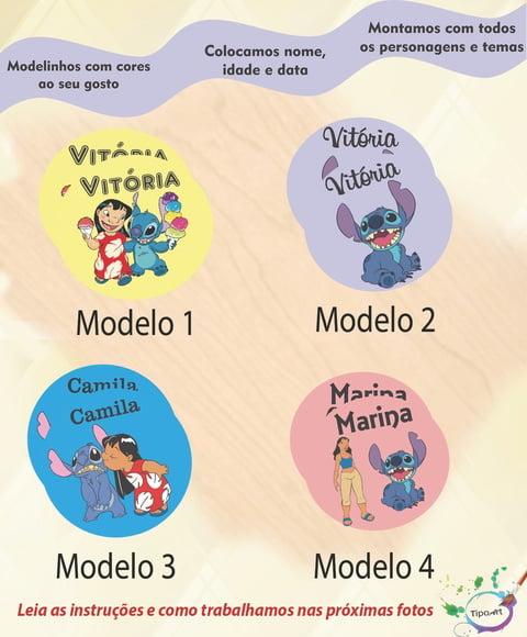 Adesivo 5 Cm- Stitch e Lilo