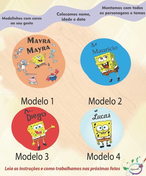 Adesivo 5 Cm-bob Esponja