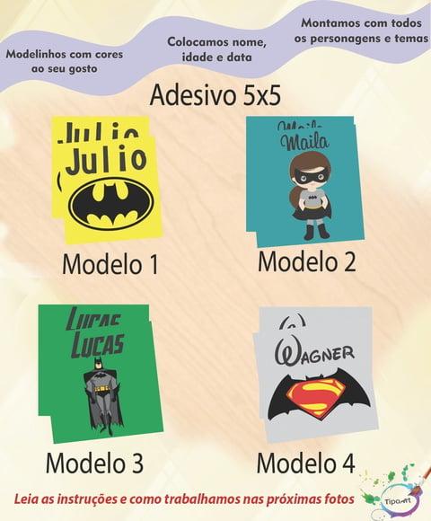 Adesivo 5x5 cm Quadradinho- Batman