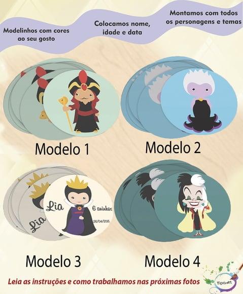 Adesivo 5cm- Vilões