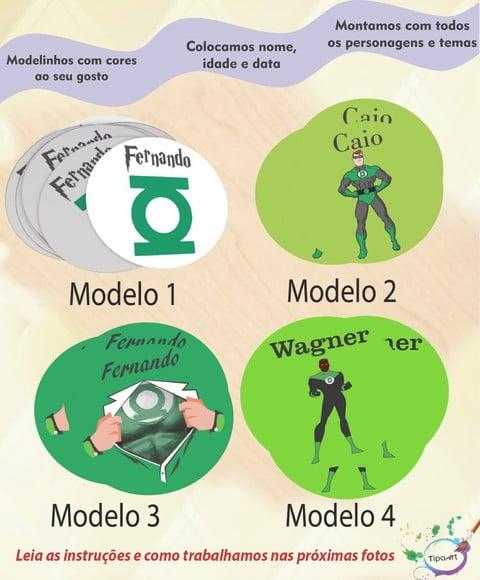 Adesivo 5cm- Lanterna Verde