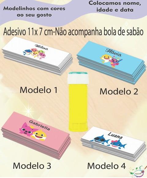 Adesivo Bolha de Sabão-baby Shark