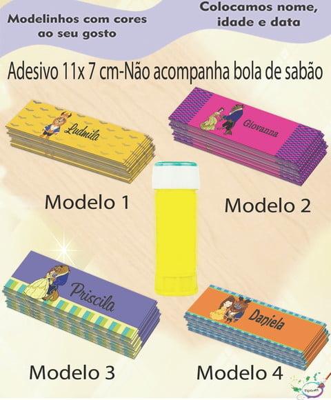 Adesivo Bolha de Sabão-bela e a Fera