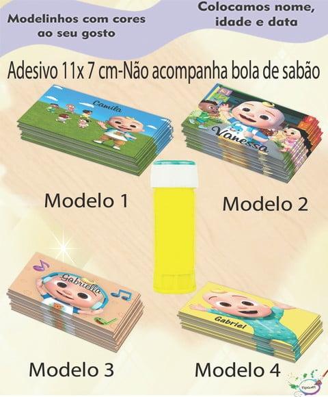 Adesivo Bolha de Sabão-cocomelon