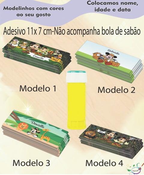 Adesivo Bolha de Sabão-mickey Safari