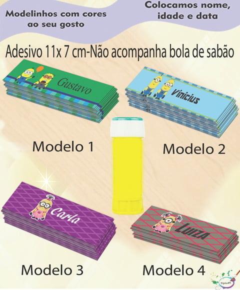 Adesivo Bolha de Sabão-minions