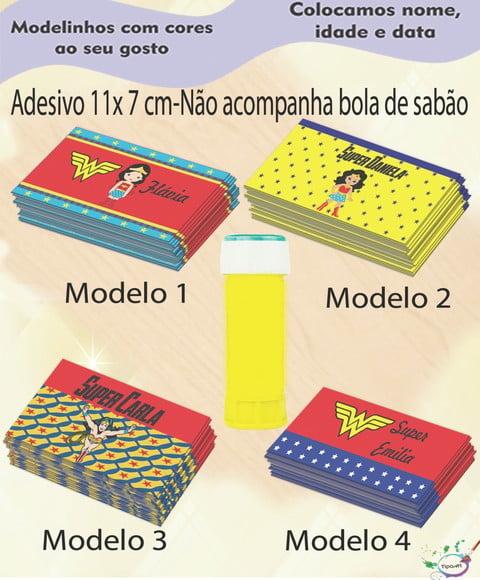 Adesivo Bolha de Sabão-mulher Maravilha