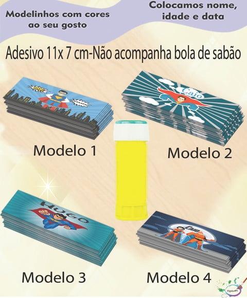 Adesivo Bolha de Sabão-super Heroi