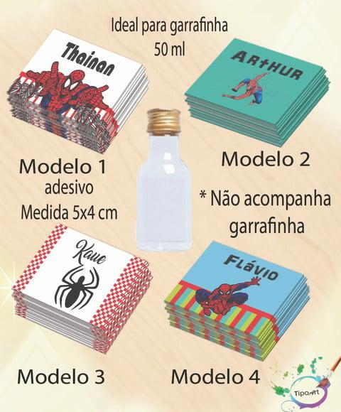 Adesivo Garrafinha-homem Aranha