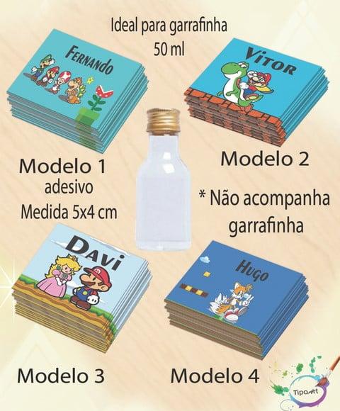 Adesivo Garrafinha-mario Bros