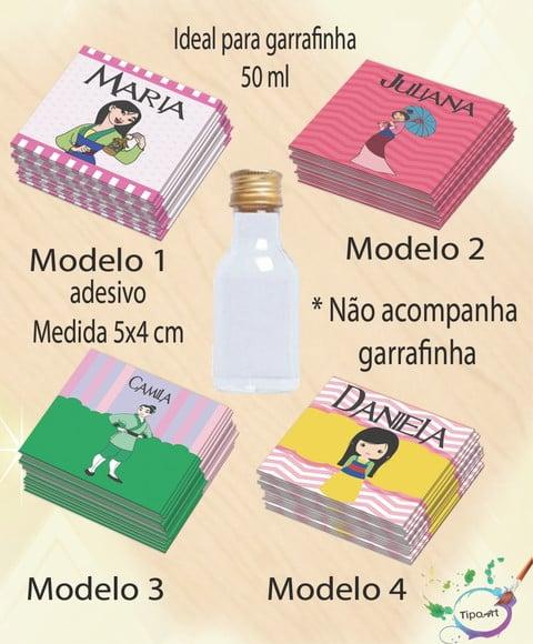 Adesivo Garrafinha-mulan