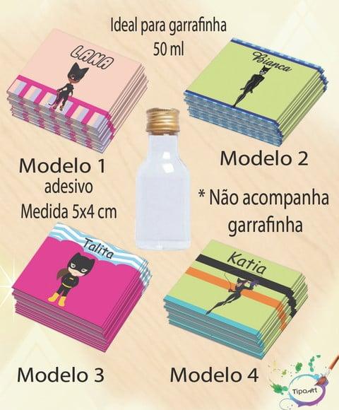 Adesivo Garrafinha-mulher Gato