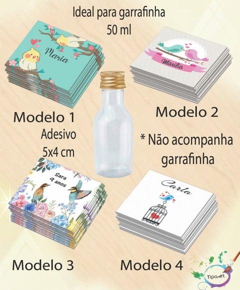 Adesivo Garrafinha-pássaros