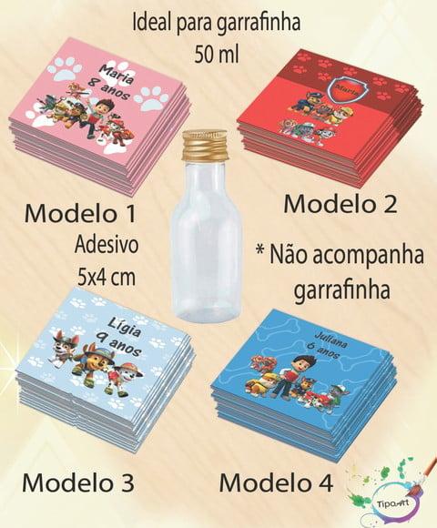 Adesivo Garrafinha-patrulha Canina