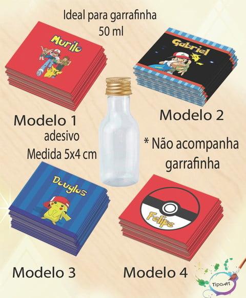Adesivo Garrafinha-pokemon