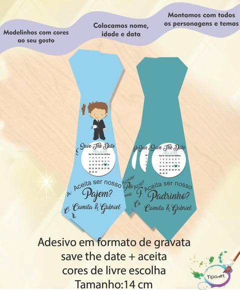 Adesivo Gravata Personalizada Casamento