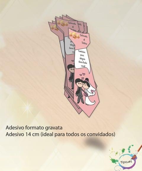 Adesivo Gravata Personalizada Casamento
