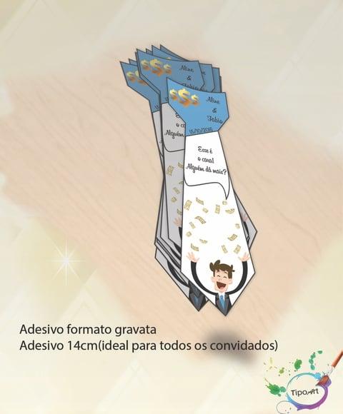 Adesivo Gravata Personalizada Casamento