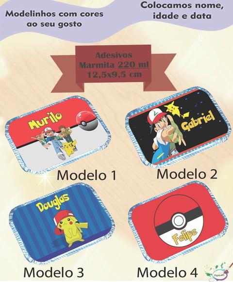 Adesivo Marmitinha 220 Ml- Pokemon