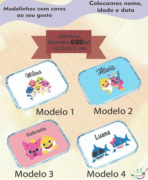 Adesivo Marmitinha 220 Ml-baby Shark