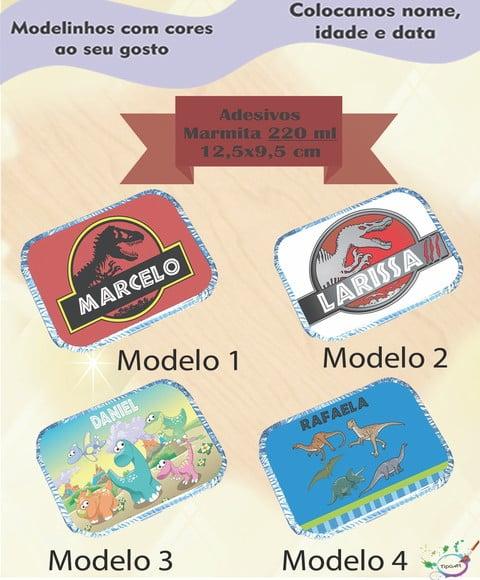 Adesivo Marmitinha 220 Ml-dinossauros