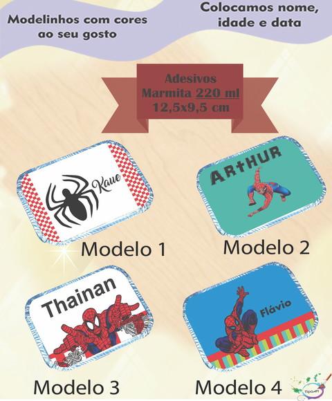 Adesivo Marmitinha 220 Ml-homem Aranha