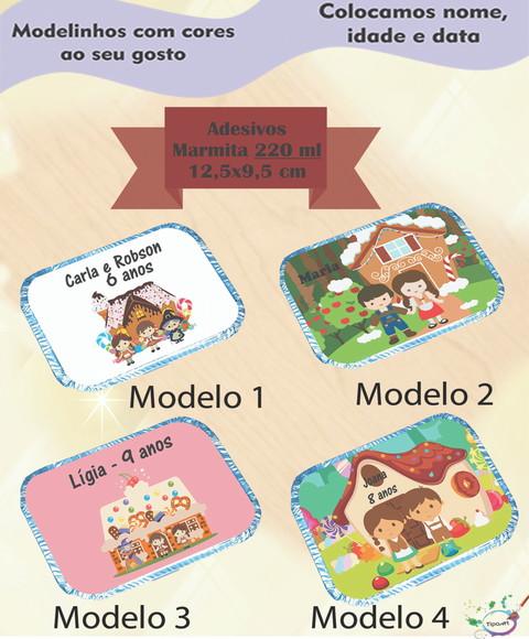 Adesivo Marmitinha 220 Ml-joão e Maria