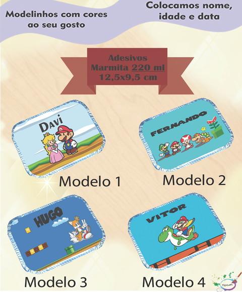 Adesivo Marmitinha 220 Ml-mario Bros