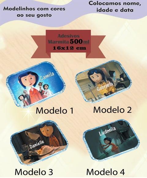 Adesivo Marmitinha 500 Ml-caroline e o Mundo Secreto