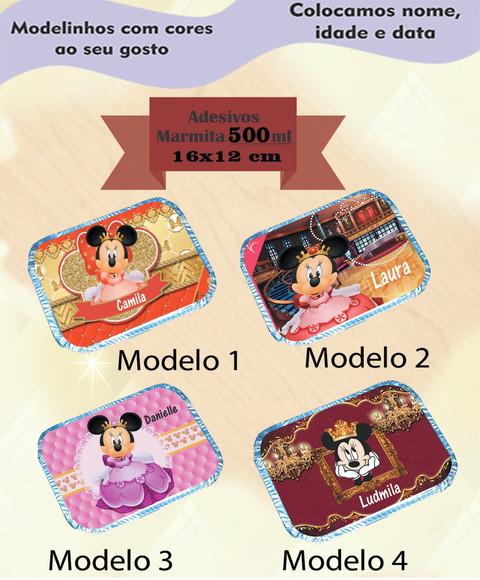 Adesivo Marmitinha 500 Ml-minnie Realeza