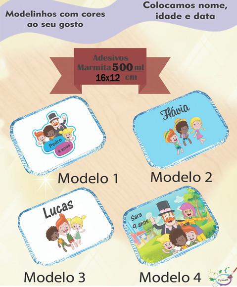 Adesivo Marmitinha 500 Ml-mundo Bita