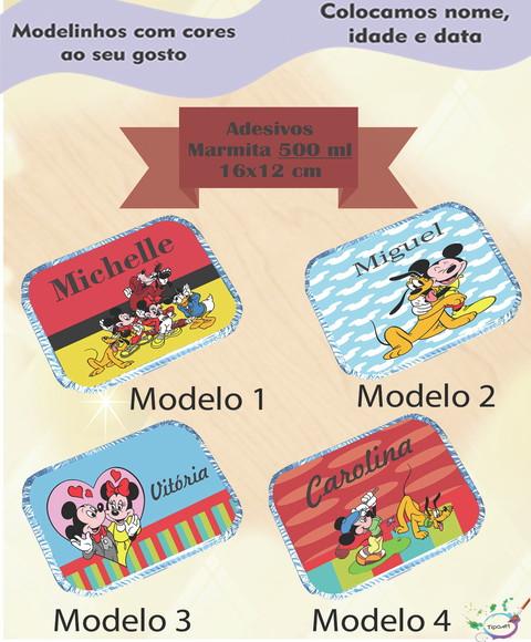 Adesivo Marmitinha 500 Ml-turma do Mickey