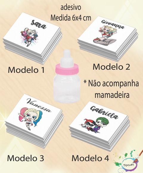 Adesivo Mini Mamadeira-arlequina