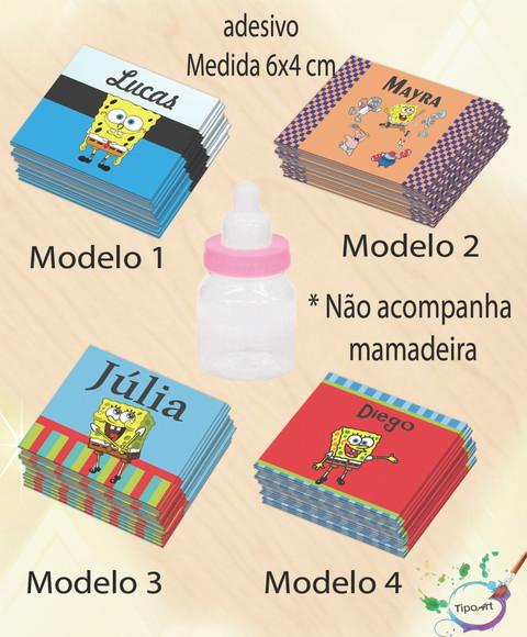 Adesivo Mini Mamadeira-bob Esponja