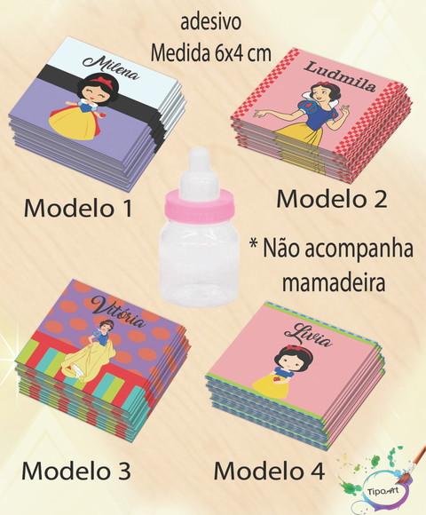 Adesivo Mini Mamadeira-branca de Neve