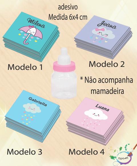 Adesivo Mini Mamadeira-chuva de Amor