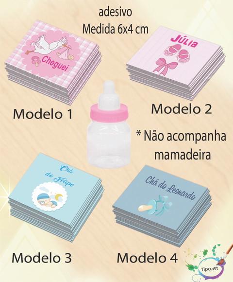 Adesivo Mini Mamadeira-chá de Bebê