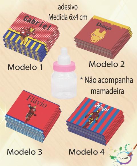 Adesivo Mini Mamadeira-homem de Ferro