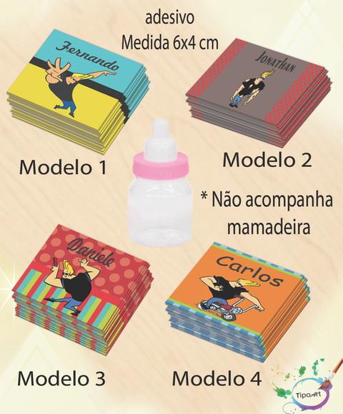 Adesivo Mini Mamadeira-johnny Bravo