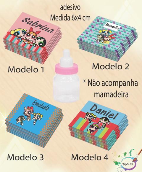 Adesivo Mini Mamadeira-menina Super Poderosas