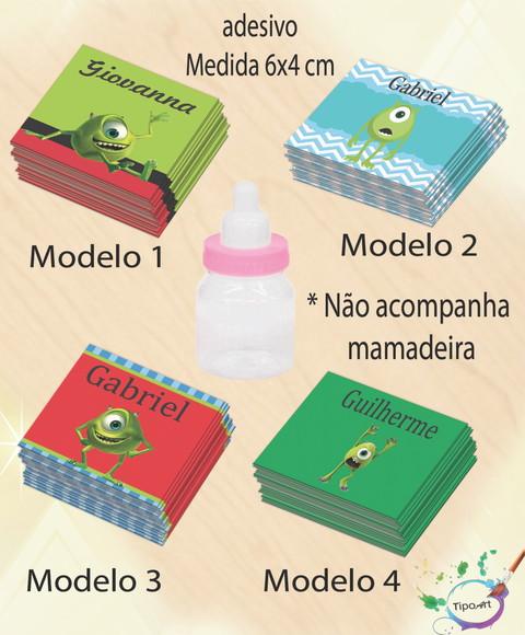 Adesivo Mini Mamadeira-mike Wazowski