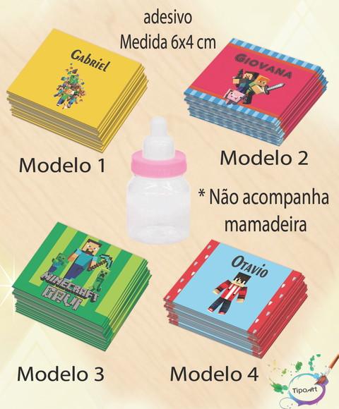 Adesivo Mini Mamadeira-minecraft