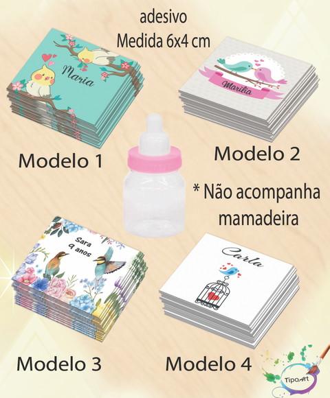 Adesivo Mini Mamadeira-pássaros